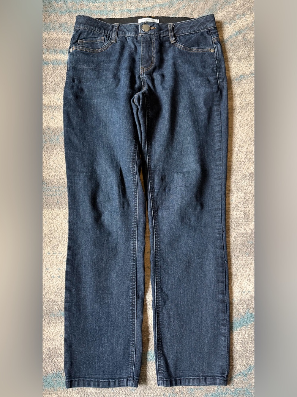 Christopher & Banks Size 4P Dark Blue Straight-Leg Jeans